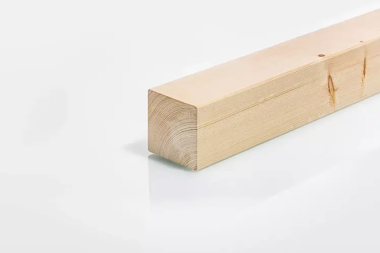 Viga larga de pino dimensionada — madera estructural cortada a medida hasta 7,300 mm por aserradero en Jalisco